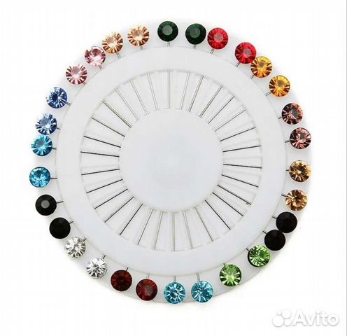 Булавки со стразами декоративные