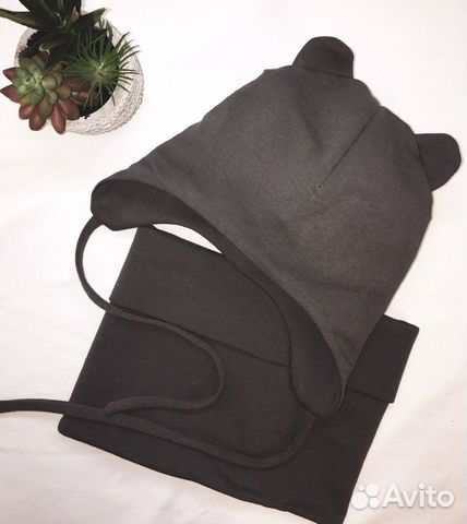 Детская шапка (с ушками) и сунд