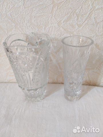Хрустальные вазы СССР, 3 шт