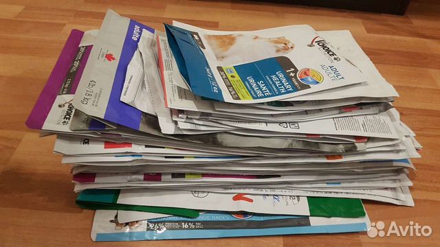 Пакеты для корма б/у (кошки,собаки)