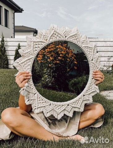 Зеркало макраме