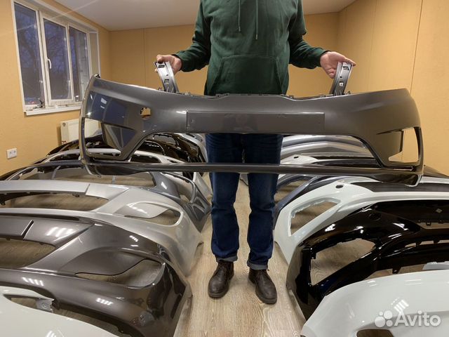 Бампер передний Kia Rio 2011 Серый SAE