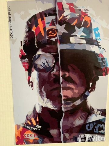 Картина по номерам на холсте Call of Duty - 40X60