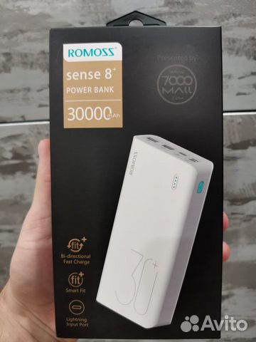 Внешний аккумулятор Romoss sense 8+ 30000, новый