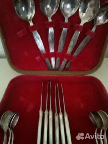 Набор столовых приборов мельхиор ссср, неполный