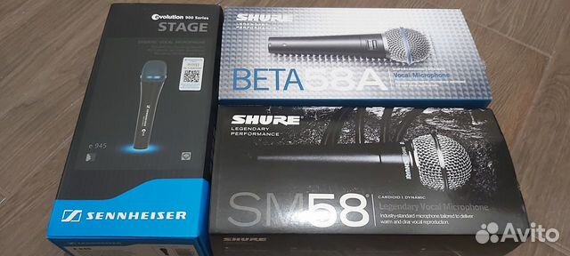Вокальные микрофоны Shure и Sennheizer