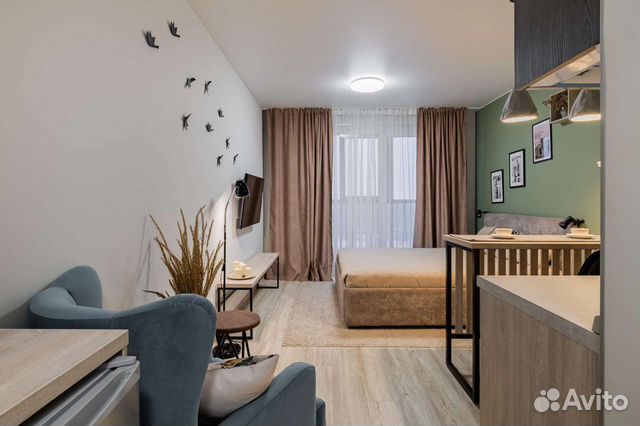 

Квартира-студия, 26 м², 2 кровати