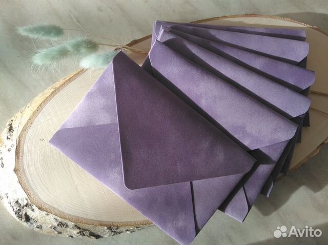 Конверты А6 из бархатной бумаги в наличии