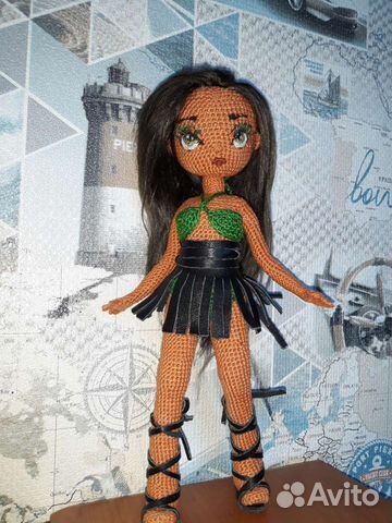Кукла Миа вязанная,каркасная,интерьерная