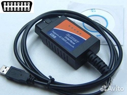 Адаптер OBD-II Elm327 V1.5 USB диагностика авто