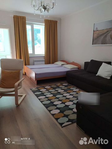 

1-к. квартира, 40 м², 3 кровати