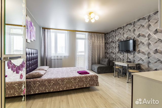 

Квартира-студия, 28 м², 2 кровати