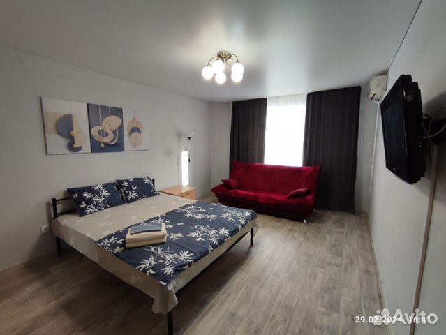 

1-к. квартира, 42 м², 2 кровати