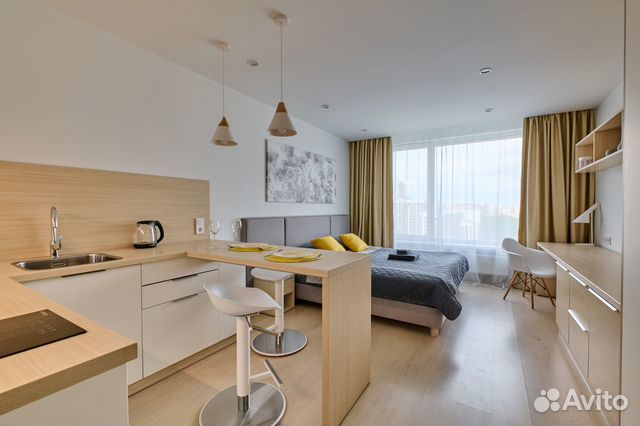 

Квартира-студия, 27 м², 1 кровать