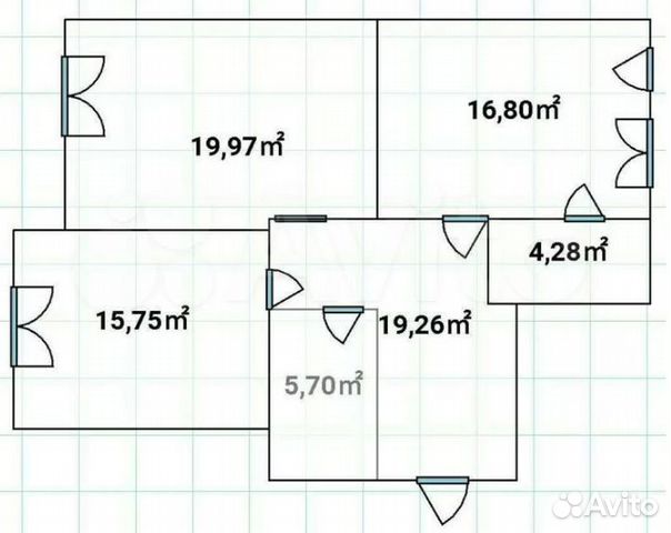 

3-к. квартира, 78 м², 4 кровати