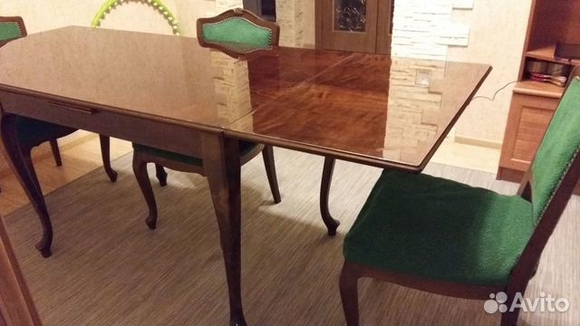 Классический столовый гарнитур- стол и 4 стула — фотография №3