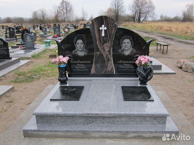 Памятник из цветного гранита Зеленоградск пластины металлические на надгробие г мытищи