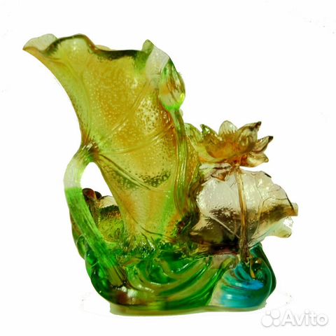 Хрустальная подставка Лотос Liuli pate-de-verre