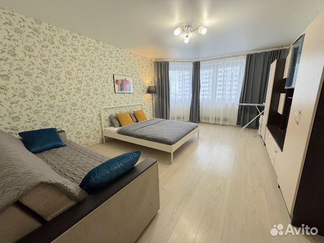 

1-к. квартира, 46 м², 2 кровати