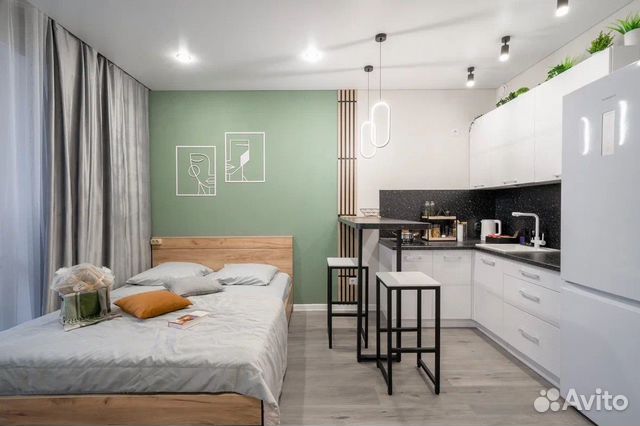 

Квартира-студия, 27 м², 2 кровати