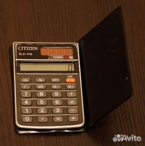 Калькулятор Citizen SLD 708. Япония солн. батарея