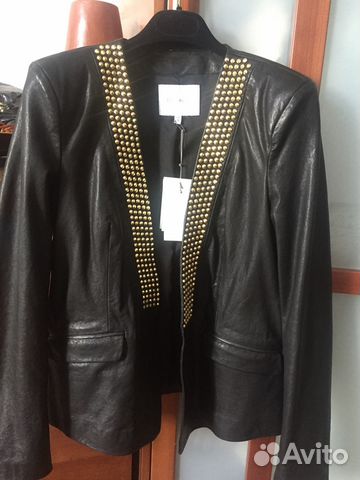 Кожаный пиджак Pierre Balmain