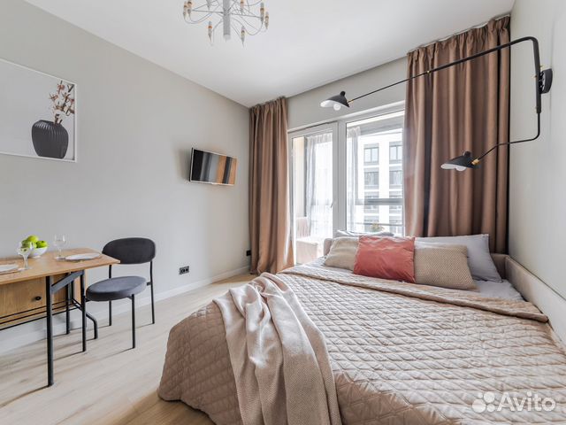 

Квартира-студия, 28 м², 2 кровати