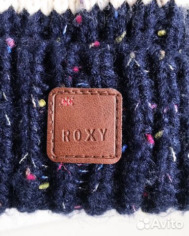 Шапка женская Roxy синяя с бежевым б/у