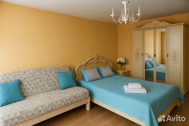 

1-к. квартира, 45 м², 3 кровати