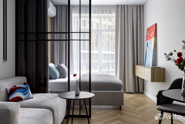 

Квартира-студия, 27 м², 2 кровати