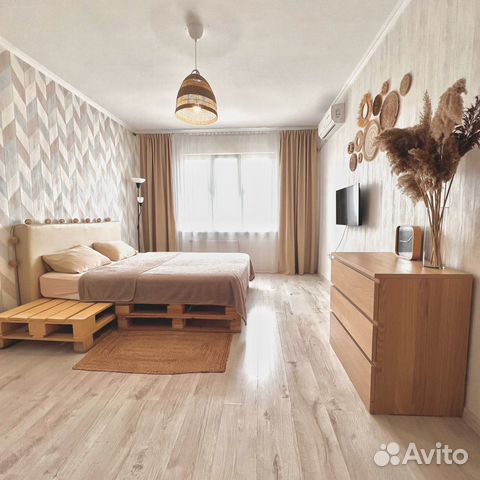 

1-к. квартира, 44 м², 2 кровати