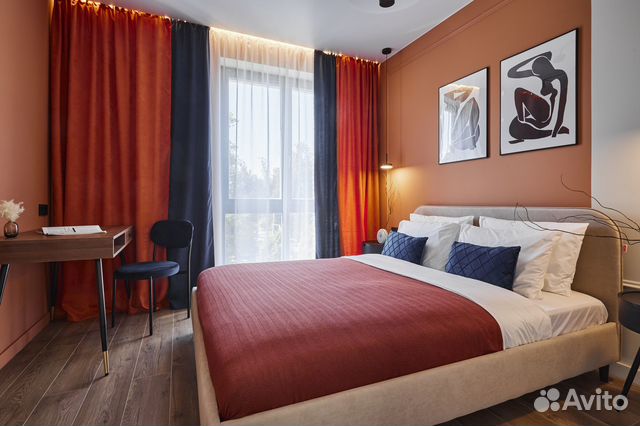 

1-к. квартира, 42 м², 2 кровати