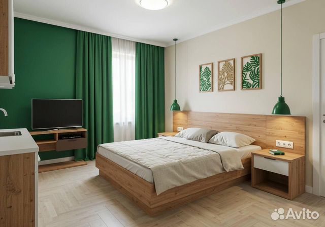 

Квартира-студия, 25 м², 1 кровать