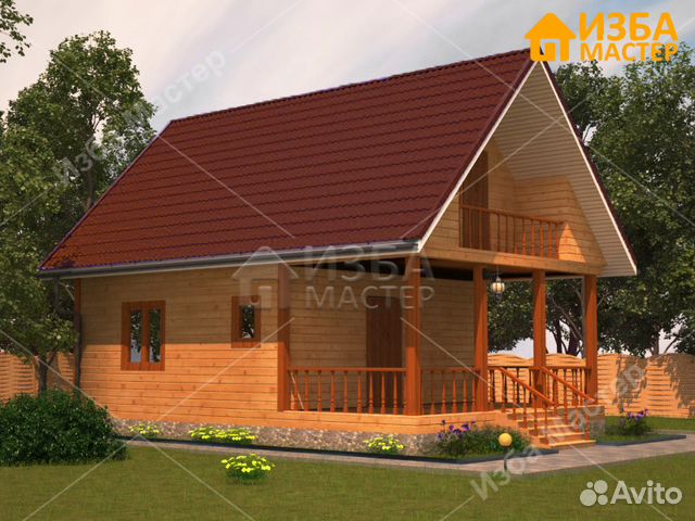 Деревянный дом 6х9м / 81.9м2, проект №7 с монтажом Деревянный дом 6х9м / 81.9м2, проект №7 с монтажом
