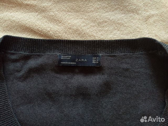 Черный синий серый джемпер Zara 44 S M Черный синий серый джемпер Zara 44 S M