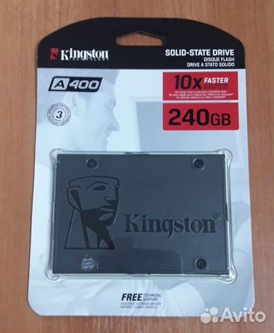 SSD 240Gb Kingston A400 SA400S37. Гар-я 12мес
