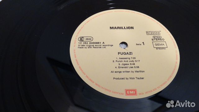 Marillion fugazi (made IN germany) 19841984