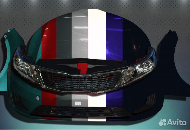 Бампер капот крылья фары Kia Rio Бампер капот крылья фары Kia Rio