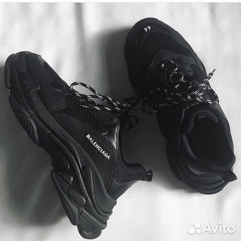 balenciaga triple s black 44