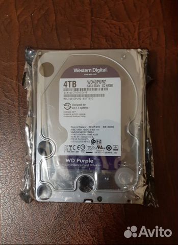 Жесткий диск WD Purple WD40purz, 4Тб, HDD, SATA II