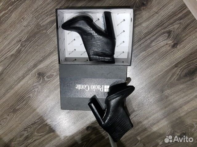 Кожаные ботильоны