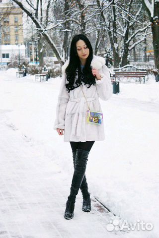 Шуба бобрик и норка