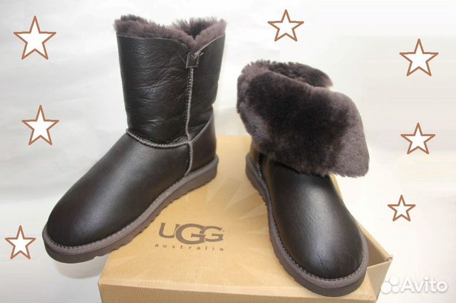 Угги Обливные Ugg натуральные пуговица шоко новые Угги Обливные Ugg натуральные пуговица шоко новые
