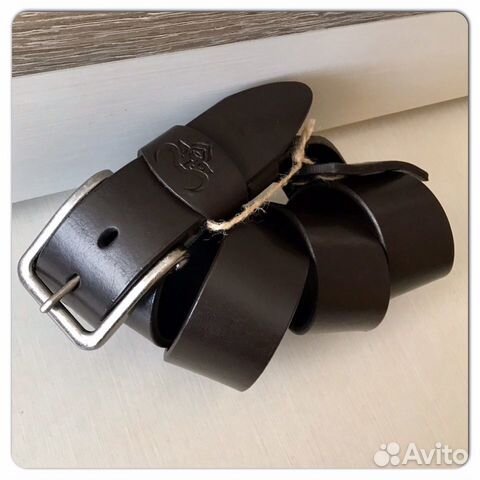 Коричневые ремни из натуральной кожи буйвола