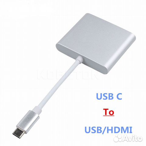 Адаптер USB-C to hdmi + USB 3.0 с доп питанием Адаптер USB-C to hdmi + USB 3.0 с доп питанием