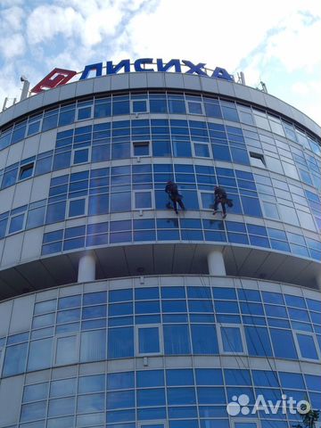 Промышленный альпинизм. Мойка окон Высотные работы