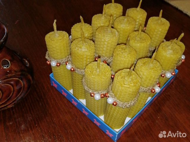 Свечи ручной работы из медовой вощины Свечи ручной работы из медовой вощины