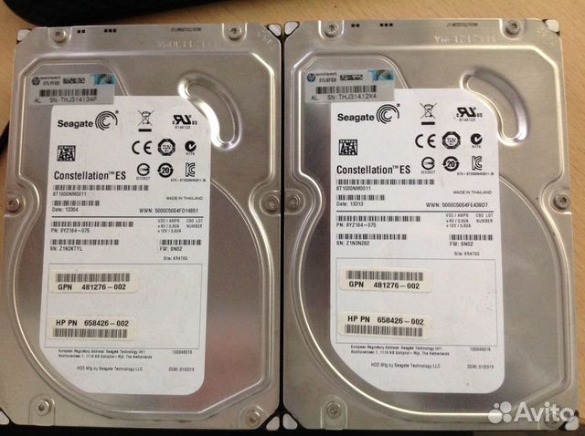 HDD SAS/SATA 146Gb-2Tb 5.4к-7.2к-10к-15k 2.5, 3.5