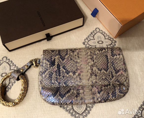 Клатч Roberto Cavalli кожа питона оригинал