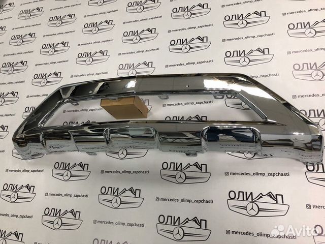 Хром на передний бампер на Mercedes GLK x204 AMG